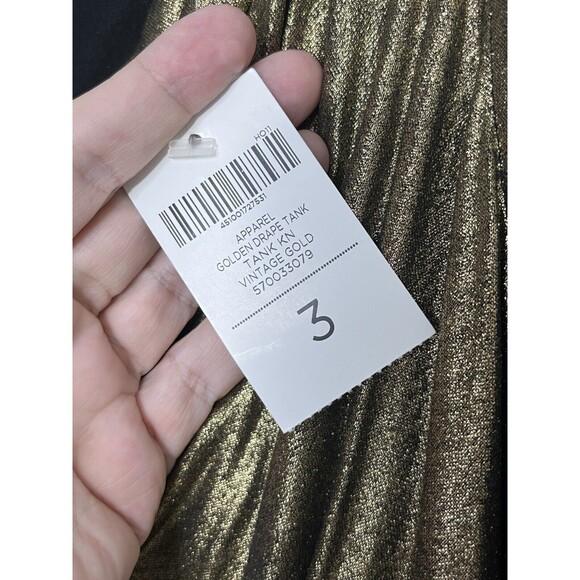 Chico's NWT Waterfall Metallic Bronze Cascade Top 3 XL (11) - Picture 5 of 15